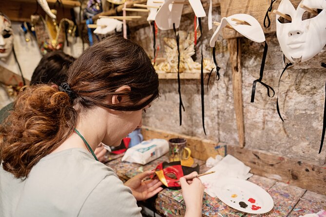 Carnival Mask Decoration Class at Casanova's Prisons - Inside Palazzo Delle Prigioni Nuove: the mask-decoration workshop