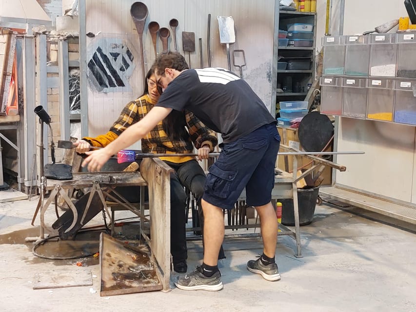 Murano: In Depth Glass Factory Guided Tour - The hotshop: watch molten glass work happen live