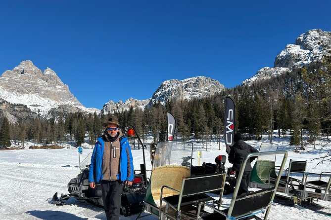 Private Dolomites Winter Day Tour from Venice - Lago d’Antorno: snowy mountains in a quiet bowl