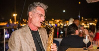 Venice: Night Catamaran Cruise of the Lagoon - Live Tenor Sax + Night Views: The Entertainment Sweet Spot